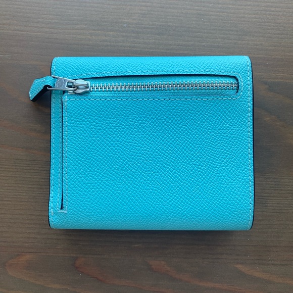 Coach Faded Blue Leather Small WYN Wallet - Picture 2 of 4
